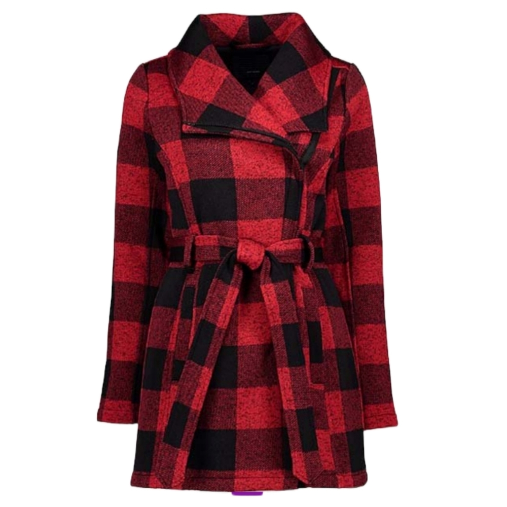 Steve Madden Red and Black Trench Coat